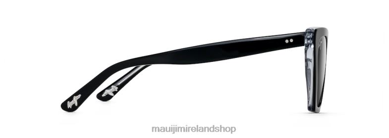 Maui Jim Sunglasses Ireland 2J26J175 | Maui Jim Kini Kini Polarized Fashion Sunglasses Black with Crystal/Neutral Grey