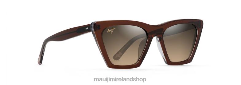 Maui Jim Sunglasses Ireland 2J26J176 | Maui Jim Kini Kini Polarized Fashion Sunglasses Rootbeer with Crystal/HCL Bronze
