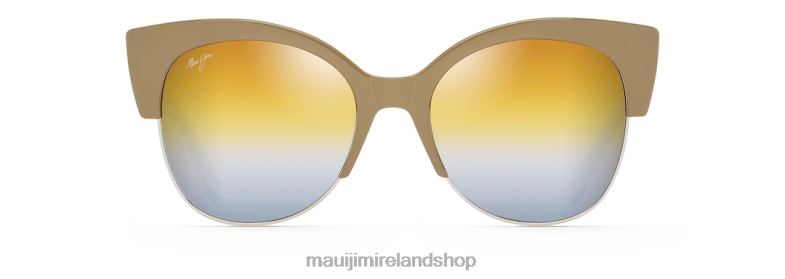 Maui Jim Sunglasses Ireland 2J26J204 | Maui Jim Mariposa Polarized Fashion Sunglasses Silver Mink with Silver/Dual Mirror Gold to Silver