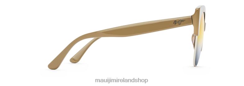 Maui Jim Sunglasses Ireland 2J26J204 | Maui Jim Mariposa Polarized Fashion Sunglasses Silver Mink with Silver/Dual Mirror Gold to Silver