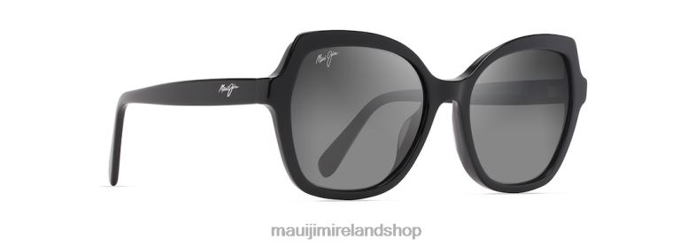 Maui Jim Sunglasses Ireland 2J26J22 | Maui Jim Mamane Polarized Fashion Sunglasses Black Gloss/Neutral Grey