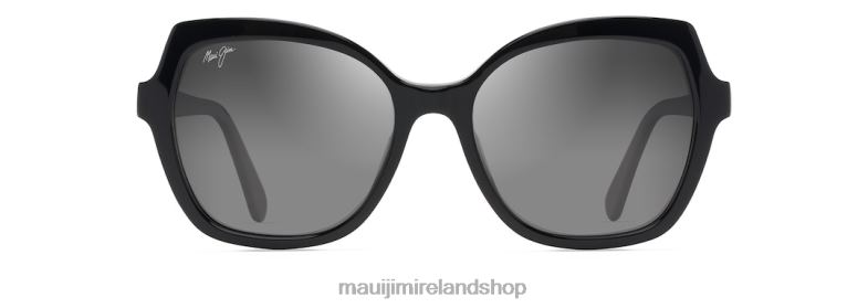 Maui Jim Sunglasses Ireland 2J26J22 | Maui Jim Mamane Polarized Fashion Sunglasses Black Gloss/Neutral Grey