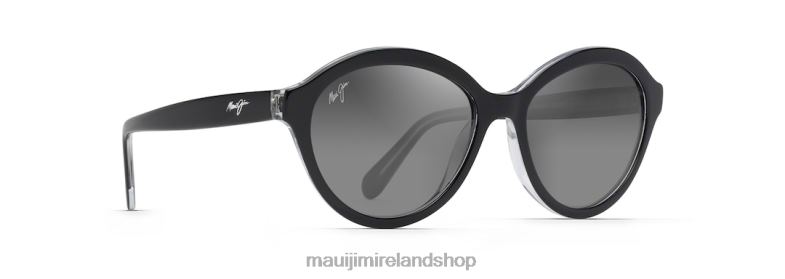 Maui Jim Sunglasses Ireland 2J26J256 | Maui Jim Mariana Polarized Fashion Sunglasses Black with Crystal Interior/Neutral Grey