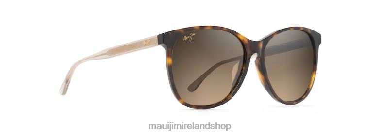 Maui Jim Sunglasses Ireland 2J26J262 | Maui Jim Isola Polarized Fashion Sunglasses Tortoise with Transparent Tan Temples/HCL Bronze
