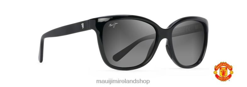 Maui Jim Sunglasses Ireland 2J26J280 | Maui Jim Starfish Polarized Fashion Sunglasses Black Gloss/Neutral Grey