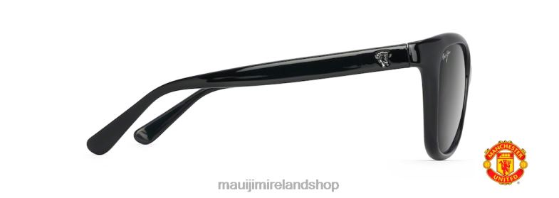 Maui Jim Sunglasses Ireland 2J26J280 | Maui Jim Starfish Polarized Fashion Sunglasses Black Gloss/Neutral Grey