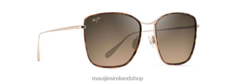 Maui Jim Sunglasses Ireland 2J26J2 | Maui Jim Tiger Lily Polarized Fashion Sunglasses Dark Tortoise with Gold/HCL Bronze