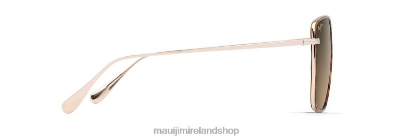 Maui Jim Sunglasses Ireland 2J26J2 | Maui Jim Tiger Lily Polarized Fashion Sunglasses Dark Tortoise with Gold/HCL Bronze