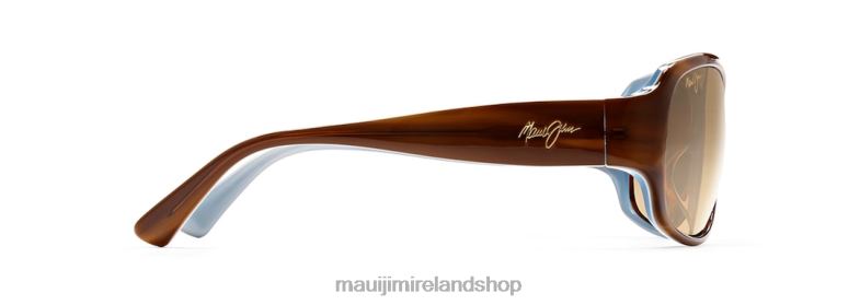 Maui Jim Sunglasses Ireland 2J26J404 | Maui Jim Nalani Polarized Fashion Sunglasses Tortoise with White and Blue/HCL Bronze