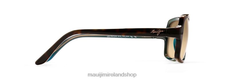 Maui Jim Sunglasses Ireland 2J26J411 | Maui Jim Cloud Break Polarized Fashion Sunglasses Tortoise with Peacock Blue/HCL Bronze