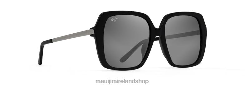 Maui Jim Sunglasses Ireland 2J26J73 | Maui Jim Poolside Polarized Fashion Sunglasses Black Gloss/Neutral Grey
