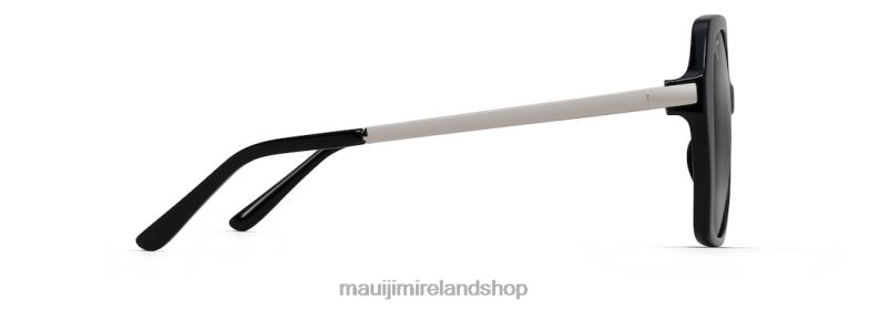 Maui Jim Sunglasses Ireland 2J26J73 | Maui Jim Poolside Polarized Fashion Sunglasses Black Gloss/Neutral Grey