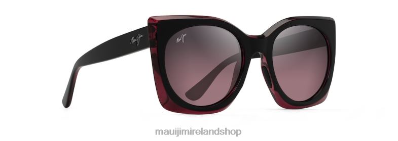 Maui Jim Sunglasses Ireland 2J26J78 | Maui Jim Pakalana Polarized Fashion Sunglasses Black Cherry with Raspberry interior/Rose