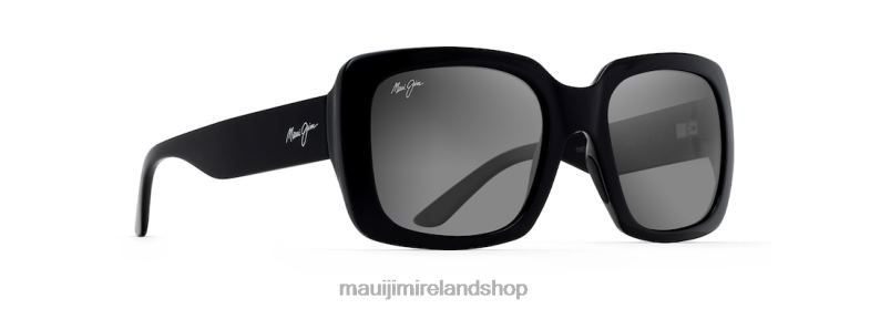 Maui Jim Sunglasses Ireland 2J26J93 | Maui Jim Two Steps Polarized Fashion Sunglasses Black Gloss/Neutral Grey