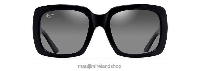 Maui Jim Sunglasses Ireland 2J26J93 | Maui Jim Two Steps Polarized Fashion Sunglasses Black Gloss/Neutral Grey