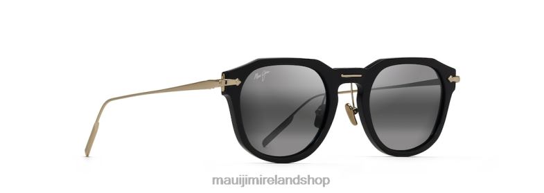 Maui Jim Ireland 2J26J41 | Maui Jim Alika Polarized Luxury Sunglasses Black with Gold/Neutral Grey