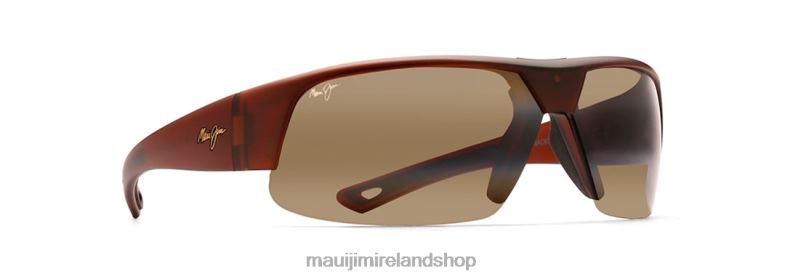 Maui Jim Ireland 2J26J426 | Maui Jim Switchbacks Polarized Shield Sunglasses Matte Rootbeer/HCL Bronze