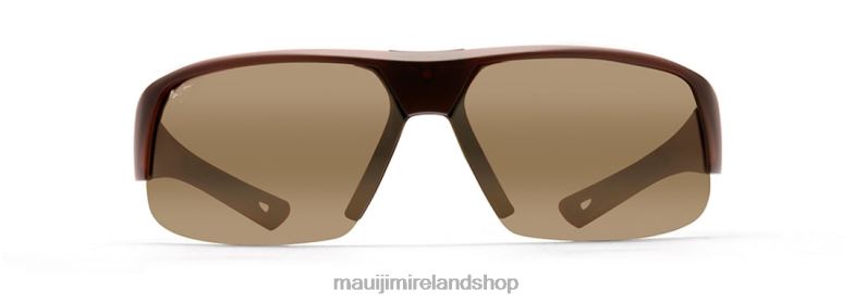 Maui Jim Ireland 2J26J426 | Maui Jim Switchbacks Polarized Shield Sunglasses Matte Rootbeer/HCL Bronze