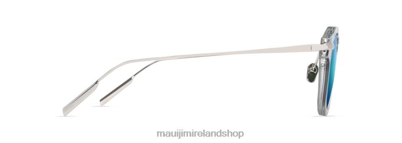 Maui Jim Ireland 2J26J42 | Maui Jim Alika Polarized Luxury Sunglasses Crystal with Silver/Blue Hawaii