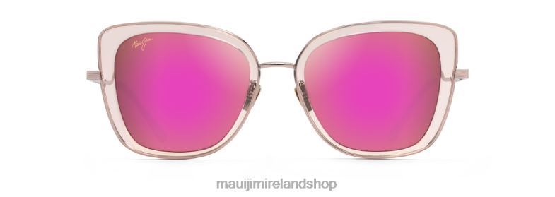 Maui Jim Ireland 2J26J92 | Maui Jim Violet Lake Polarized Luxury Sunglasses Transparent Pink with Rose Gold/Sunrise
