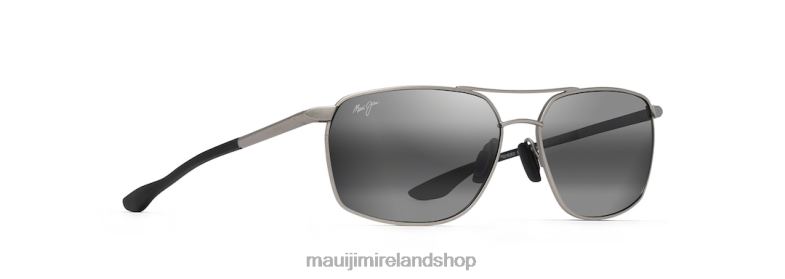 Maui Jim Sunglasses Ireland 2J26J100 | Maui Jim Pu'U Kukui Polarized Rectangular Sunglasses Silver/Neutral Grey