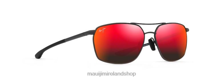 Maui Jim Sunglasses Ireland 2J26J102 | Maui Jim Pu'U Kukui Polarized Rectangular Sunglasses Dark Gunmetal/HAWAII LAVA