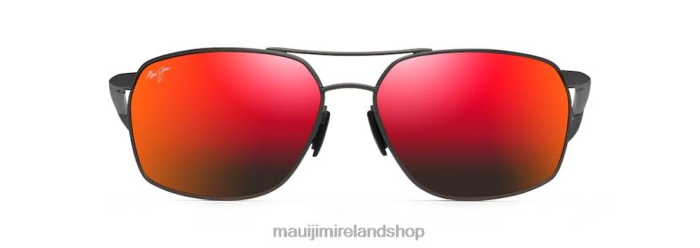 Maui Jim Sunglasses Ireland 2J26J102 | Maui Jim Pu\'U Kukui Polarized Rectangular Sunglasses Dark Gunmetal/HAWAII LAVA
