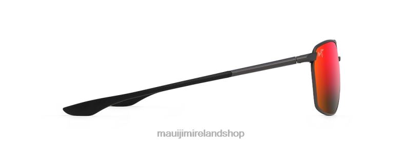Maui Jim Sunglasses Ireland 2J26J102 | Maui Jim Pu\'U Kukui Polarized Rectangular Sunglasses Dark Gunmetal/HAWAII LAVA