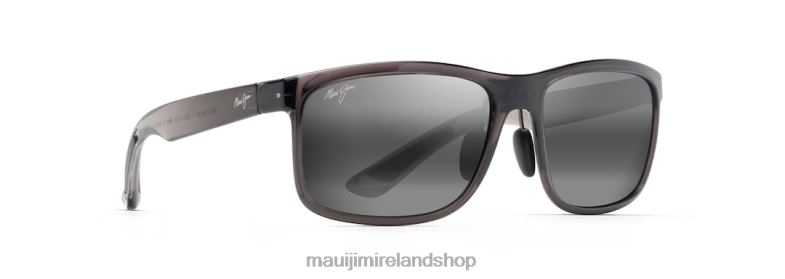 Maui Jim Sunglasses Ireland 2J26J144 | Maui Jim Huelo Polarized Rectangular Sunglasses Translucent Grey/Neutral Grey