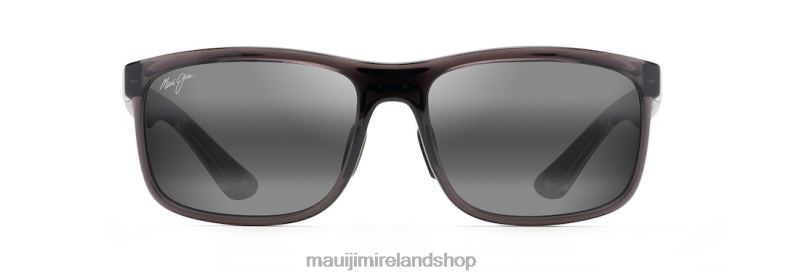 Maui Jim Sunglasses Ireland 2J26J144 | Maui Jim Huelo Polarized Rectangular Sunglasses Translucent Grey/Neutral Grey