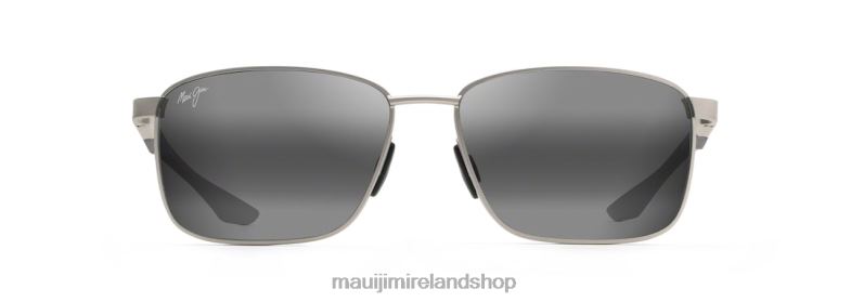 Maui Jim Sunglasses Ireland 2J26J167 | Maui Jim Ka\'Ala Polarized Rectangular Sunglasses Silver/Neutral Grey