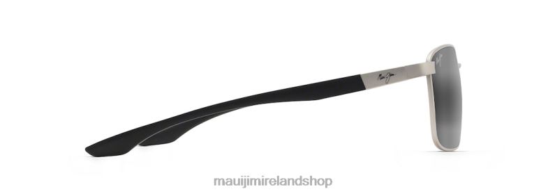 Maui Jim Sunglasses Ireland 2J26J167 | Maui Jim Ka\'Ala Polarized Rectangular Sunglasses Silver/Neutral Grey