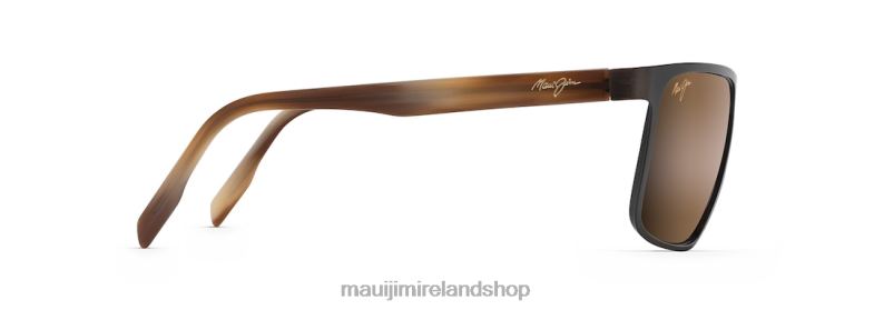 Maui Jim Sunglasses Ireland 2J26J217 | Maui Jim Wana Polarized Rectangular Sunglasses Brushed Chocolate/HCL Bronze