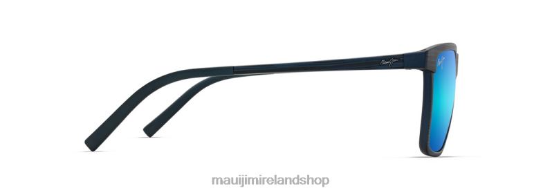 Maui Jim Sunglasses Ireland 2J26J26 | Maui Jim One Way Polarized Rectangular Sunglasses Dark Navy Stripe/Blue Hawaii