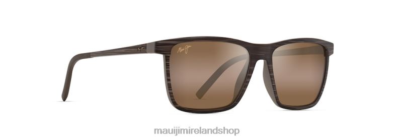 Maui Jim Sunglasses Ireland 2J26J27 | Maui Jim One Way Polarized Rectangular Sunglasses Brown Stripe/HCL Bronze