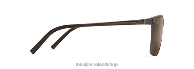 Maui Jim Sunglasses Ireland 2J26J27 | Maui Jim One Way Polarized Rectangular Sunglasses Brown Stripe/HCL Bronze