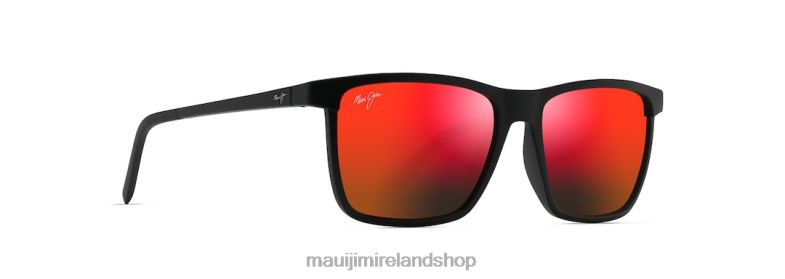 Maui Jim Sunglasses Ireland 2J26J28 | Maui Jim One Way Polarized Rectangular Sunglasses Matte Black/HAWAII LAVA