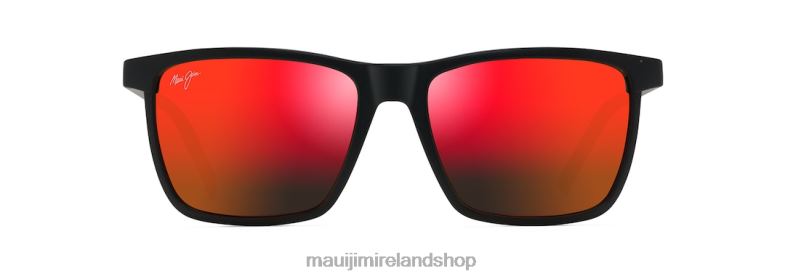 Maui Jim Sunglasses Ireland 2J26J28 | Maui Jim One Way Polarized Rectangular Sunglasses Matte Black/HAWAII LAVA