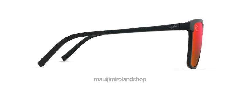 Maui Jim Sunglasses Ireland 2J26J28 | Maui Jim One Way Polarized Rectangular Sunglasses Matte Black/HAWAII LAVA