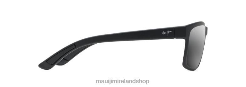 Maui Jim Sunglasses Ireland 2J26J343 | Maui Jim Pokowai Arch Polarized Rectangular Sunglasses Matte Black/Neutral Grey