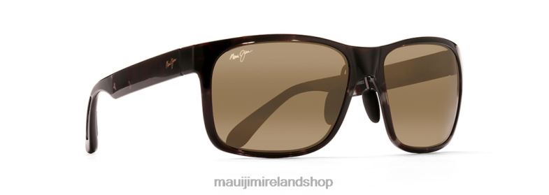 Maui Jim Sunglasses Ireland 2J26J353 | Maui Jim Red Sands Asian Fit Polarized Rectangular Sunglasses Grey Tortoise/HCL Bronze