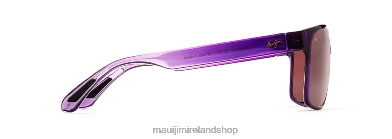 Maui Jim Sunglasses Ireland 2J26J354 | Maui Jim Red Sands Asian Fit Polarized Rectangular Sunglasses Purple Fade/Rose