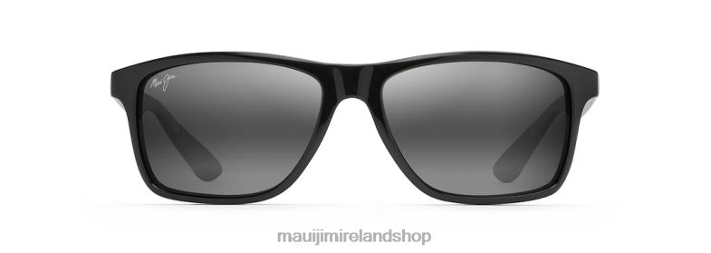 Maui Jim Sunglasses Ireland 2J26J365 | Maui Jim Onshore Polarized Rectangular Sunglasses Gloss Black/Neutral Grey