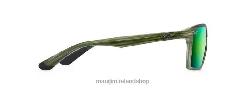 Maui Jim Sunglasses Ireland 2J26J367 | Maui Jim Onshore Polarized Rectangular Sunglasses Olive Stripe Fade/Green