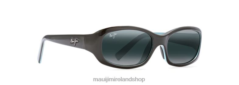 Maui Jim Sunglasses Ireland 2J26J409 | Maui Jim Punchbowl Polarized Rectangular Sunglasses Black with Blue US/Neutral Grey