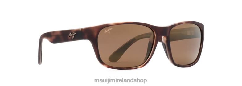 Maui Jim Sunglasses Ireland 2J26J418 | Maui Jim Mixed Plate Polarized Rectangular Sunglasses Matte Tortoise Rubber/HCL Bronze