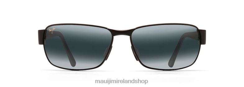 Maui Jim Sunglasses Ireland 2J26J435 | Maui Jim Black Coral Polarized Rectangular Sunglasses Matte Black/Neutral Grey