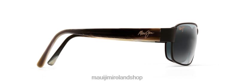 Maui Jim Sunglasses Ireland 2J26J435 | Maui Jim Black Coral Polarized Rectangular Sunglasses Matte Black/Neutral Grey