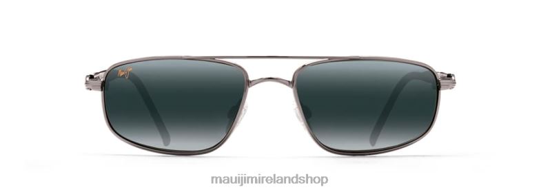 Maui Jim Sunglasses Ireland 2J26J450 | Maui Jim Kahuna Polarized Rectangular Sunglasses Gunmetal/Neutral Grey