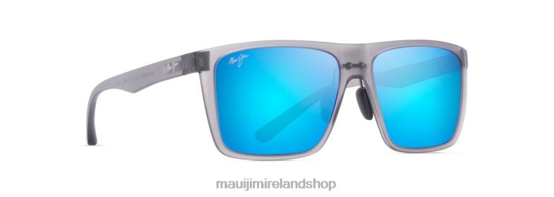 Maui Jim Sunglasses Ireland 2J26J4 | Maui Jim Honokalani Polarized Rectangular Sunglasses Translucent Grey/Blue Hawaii